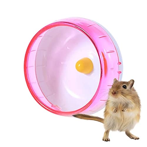 MGWYE Hamster Wheel Non-Slip Silent Running Exercise Wheel Toys for Gerbil Chinchilla Small Pet Cage Accessories (Color : Pink)