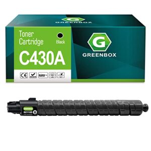 greenbox compatible c430a high-yield toner cartridge replacement for ricoh sp c430 c430a 821105 for sp c440dn c430dn c430 c431dn c441dn printer (1 black )