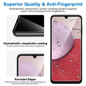 LYWHL [3 Pack for Samsung Galaxy A14 5G Screen Protector, Tempered Glass HD Clear 9H Hardness Protector Film for Galaxy A14, Anti Scratch Bubble Free Easy Installation Case Friendly - Transparent