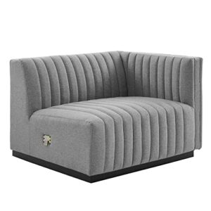 Modway Conjure Sectional, Black Light Gray