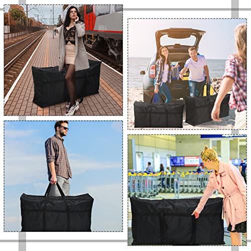 2 Pcs Extra Large Duffel Bag Travel Duffle Bag 42 x 23 x 14 inches Large Storage Bags with Zippers and Handles Black Storage Totes Packing Bags for Moving Travel Camping Sports Equipment Storage