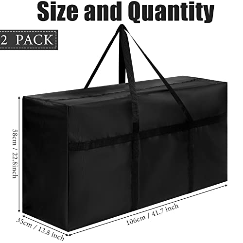 2 Pcs Extra Large Duffel Bag Travel Duffle Bag 42 x 23 x 14 inches Large Storage Bags with Zippers and Handles Black Storage Totes Packing Bags for Moving Travel Camping Sports Equipment Storage