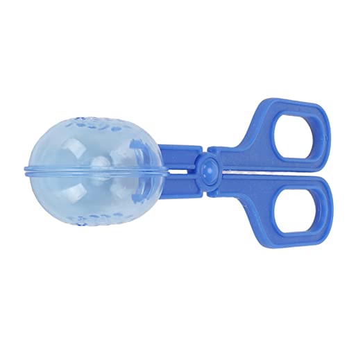 Zerodis Reptile Feeding Clamp Poop Tongs Reptile Feeding Tool Reptile Poop Scoop with Vents for Tortoise Lizard Spider (Blue)