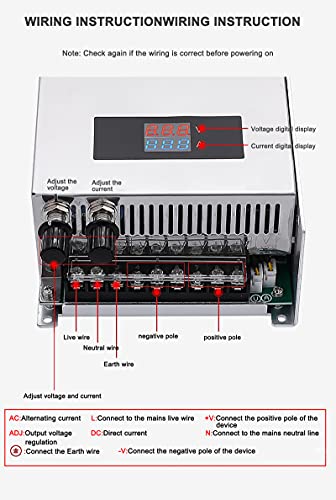 0-48V 20A Digital LED Regulated Variable Lab DC Adjustable Switching Power Supply Variable Adapter Fit Inverter Industry,1000W