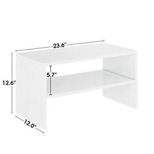 WAHEY Shoes Rack, Stackable 2 Shelf Wood Closet Organizer Unit, FSSR001