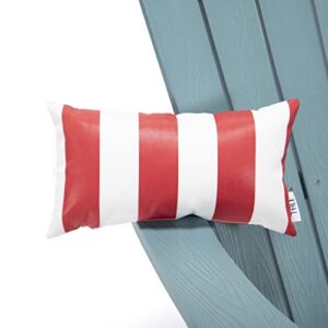 ANTTYBALE 13'' Soft Decorative Throw Pillow,Modern Rectangular Cushion for Couch Sofa Bedroom Car Living Room (Stripe red)