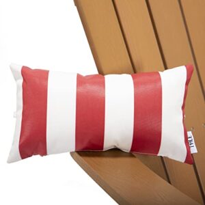ANTTYBALE 13'' Soft Decorative Throw Pillow,Modern Rectangular Cushion for Couch Sofa Bedroom Car Living Room (Stripe red)