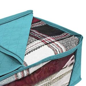 MJWDP Folding Storage Box Dirty Clothes Collecting Case Non Woven Fabric with Zipper Quilt Storage Box