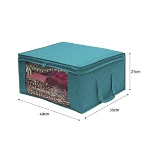 MJWDP Folding Storage Box Dirty Clothes Collecting Case Non Woven Fabric with Zipper Quilt Storage Box