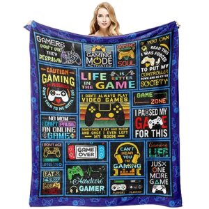 gamer gifts, gifts for gamers blanket 60"x50", gamer gifts for men, gamers birthday gifts, gamer gifts for boyfriend, gamer gifts for teen boys, video gamers gift ideas for christmas valentines day