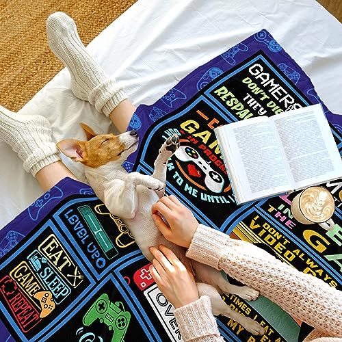 Gamer Gifts, Gifts for Gamers Blanket 60"x50", Gamer Gifts for Men, Gamers Birthday Gifts, Gamer Gifts for Boyfriend, Gamer Gifts for Teen Boys, Video Gamers Gift Ideas for Christmas Valentines Day