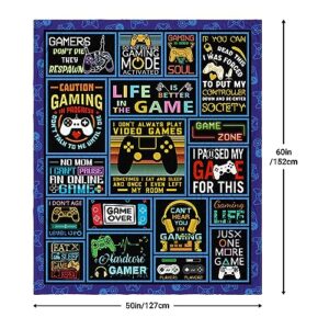 Gamer Gifts, Gifts for Gamers Blanket 60"x50", Gamer Gifts for Men, Gamers Birthday Gifts, Gamer Gifts for Boyfriend, Gamer Gifts for Teen Boys, Video Gamers Gift Ideas for Christmas Valentines Day