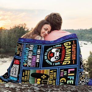 Gamer Gifts, Gifts for Gamers Blanket 60"x50", Gamer Gifts for Men, Gamers Birthday Gifts, Gamer Gifts for Boyfriend, Gamer Gifts for Teen Boys, Video Gamers Gift Ideas for Christmas Valentines Day