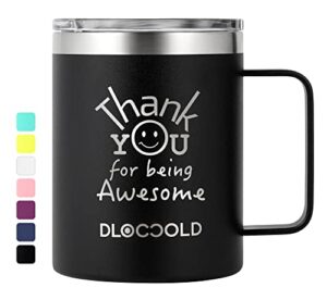 thank you gifts for women, coworkers employee appreciation gifts, xmas holiday gifts for staff, you are awesome thanksgiving gift for men friends funny retirement nurses day gifts coffee mug, black
