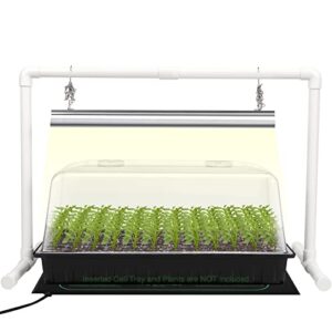 soligt [upgraded 1020 size] seed starter kit with grow light and heat mat - strong seed starter tray, 7" humidity dome and grow light stand for seed starting, seedling germinating & plant propagating