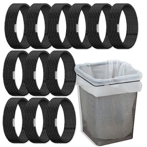 12pcs trash can bands for 13-30 gallon garbage can 4.7ft rubber trash bag holder durable elastic trash can bungee for home kitchen school office indoor outdoor