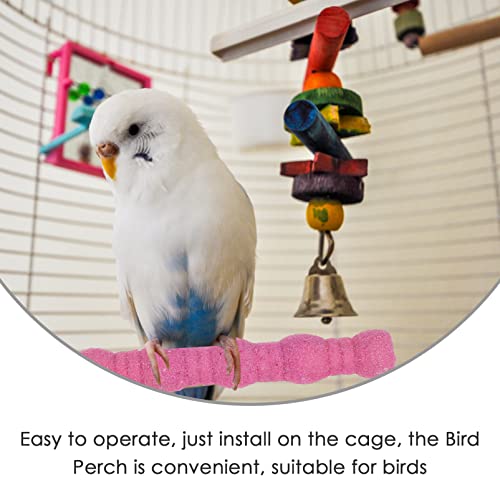 POPETPOP Bird Stand ES Stand Toy - Wood Parrot Stand Platform Wood Bird Cage Perch Bird Chew Toys Parrot Teething Toys Paw Grinding Stick for Cockatiels Parakeets Hammock Swing