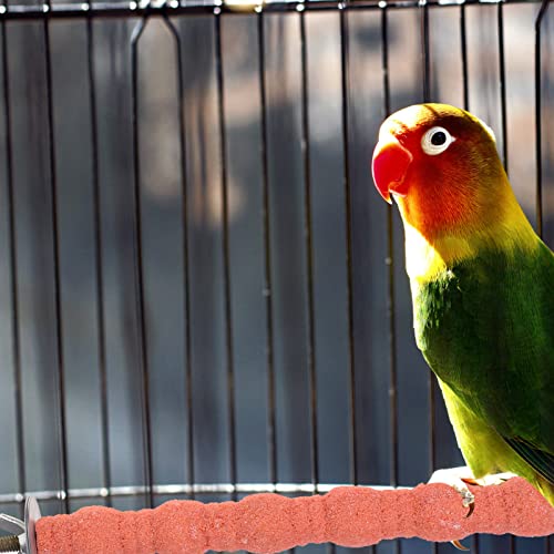 POPETPOP Bird Stand ES Stand Toy - Wood Parrot Stand Platform Wood Bird Cage Perch Bird Chew Toys Parrot Teething Toys Paw Grinding Stick for Cockatiels Parakeets Hammock Swing