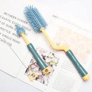 Jenbode Bottle Brush 3 Pack Cup Cleaner Sponge Brush Set Detachable Long Handle Bottle Cleaner Set Baby Nipple Brushes, Straw Brushes