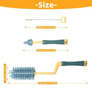 Jenbode Bottle Brush 3 Pack Cup Cleaner Sponge Brush Set Detachable Long Handle Bottle Cleaner Set Baby Nipple Brushes, Straw Brushes