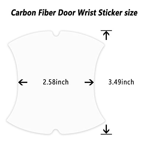 NHHC 8PCS Car Door Handle Cup Scratch Protector Stickers,Non-Marking TPU Carbon Fiber Texture Door Bowl Paint Protection Film Universal Automotive Exterior Decor Accessories (Transparent)