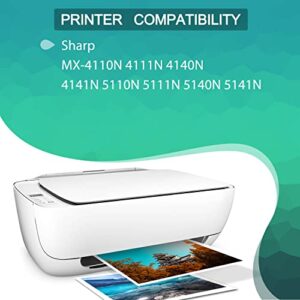 GREENBOX Compatible MX51NT High Yield Toner Cartridge Replacement for Sharp MX-51NT for MX-4110N 4111N 4140N 4141N 5110N 5111N 5140N 5141N Printer（40,000 Pages, 2 Black
