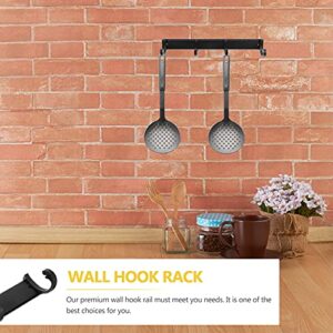 LIFKOME Coat Rack Wall Mounted Coat Hooks for Hanging Coats Heavy Duty Metal Hook Rack Rail with 6 Hooks Stainless Steel Metal Decorative Hook Rail Entryway Hanging Coat Rack Bathroom Kitchen