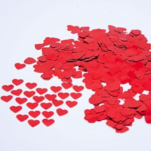 red heart confetti,heart foil glitter table confetti,sparkling for valentine's day romantic night party decorations(1.76 oz)