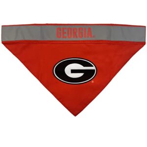 Pets First NCAA Georgia Bulldogs TIE Bandana, Small/Medium. Dog Football Reflective Bandana Scarf Bib for Pet, Cat, or Dog. The Ultimate Game-Day, Party Bandana