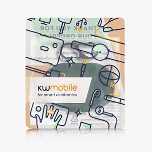 kwmobile Silicone Cover Compatible with Anker Soundcore Space A40 - Case Cover Stick-On Skin with Clip - Dark Green