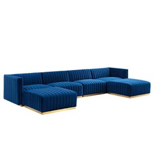 Modway Conjure Sectional, Gold Navy