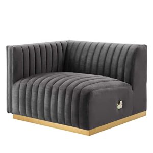 Modway Conjure Sectional, Gold Gray