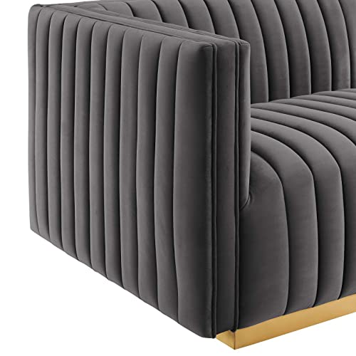 Modway Conjure Sectional, Gold Gray