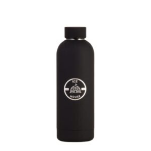 ice house sports water bottle - 18oz, vacuum insulated stainless steel, double walled,cold 24hrs, hot 12hrs, leak proof, sweat proof sport’s design (black)