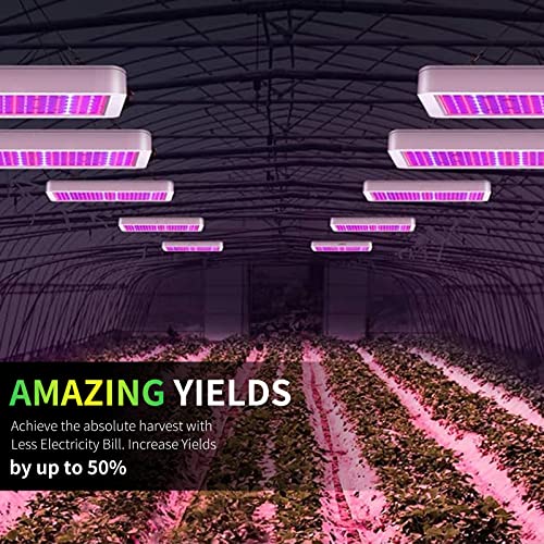 LUYIMIN Upgraded 1000W LED Grow Lights with Dual Switch, Double Chips Full Spectrum Plant Light, Grow Lights for Indoor Hydroponic Plants Veg Flower Growing Lamps