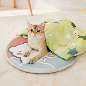 self Heating cat Bed cat Heating pad Heated cat Bed pet Heating Pads for Cats Heated cat Bed Indoor pet Blanket Heating cat mat Waterproof Scratch Shock Proof Electric Proof Constant Temperature (S)