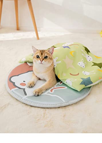 self Heating cat Bed cat Heating pad Heated cat Bed pet Heating Pads for Cats Heated cat Bed Indoor pet Blanket Heating cat mat Waterproof Scratch Shock Proof Electric Proof Constant Temperature (S)