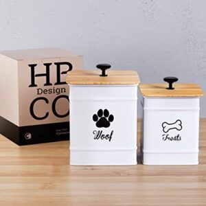 Dog Treat Container Airtight Set of 2 - 8x6" & 7x5" Dog Treat Jars with Lids Airtight - Dog Treat Jars for Kitchen Counter - Dog Treat Canister - Big Dog Cookie Jar Dog Treat Jar - Pet Treat Container