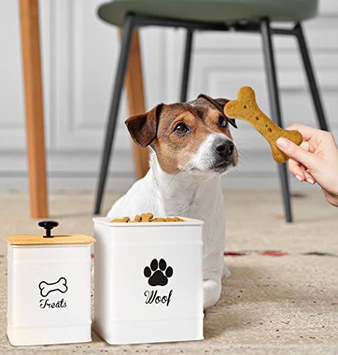 Dog Treat Container Airtight Set of 2 - 8x6" & 7x5" Dog Treat Jars with Lids Airtight - Dog Treat Jars for Kitchen Counter - Dog Treat Canister - Big Dog Cookie Jar Dog Treat Jar - Pet Treat Container