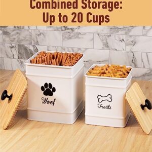 Dog Treat Container Airtight Set of 2 - 8x6" & 7x5" Dog Treat Jars with Lids Airtight - Dog Treat Jars for Kitchen Counter - Dog Treat Canister - Big Dog Cookie Jar Dog Treat Jar - Pet Treat Container