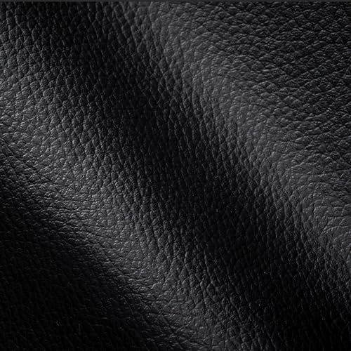 Marine Vinyl Fabric, Upholstery Faux Leather, Outdoor Boat Automotive, DIY and Crafting Pleather - Individual 1 Yard Cut 36"x54" (Black)