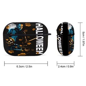 ZHANGXM Compatible with Airpods Pro Case Halloween Michael Myers Soft Flexible Skin Case Cover for Girls and Boys with Keychain