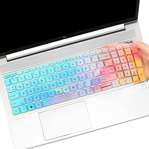 Colorful Keyboard Cover for 15.6" HP ProBook 450 G8 G9 G10/ProBook 455 G8 G9 G10/Probook 650 G8, HP ProBook 15.6 Laptop Keyboard Skin (NOT FIT The ProBook 450 455 650 G7 G6 G5 G4 G3)