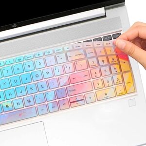 Colorful Keyboard Cover for 15.6" HP ProBook 450 G8 G9 G10/ProBook 455 G8 G9 G10/Probook 650 G8, HP ProBook 15.6 Laptop Keyboard Skin (NOT FIT The ProBook 450 455 650 G7 G6 G5 G4 G3)