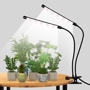 bseah grow light plant lights for indoor plants, 84 leds full spectrum clip plant growing lamp, 10-level dimmable, auto on off timing 3 9 12hrs