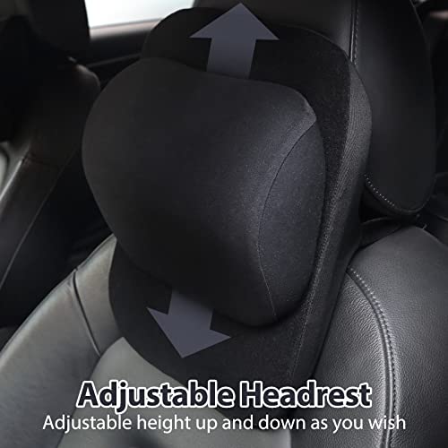 ZATOOTO Adjust Height Car Neck Pillow, Memory Foam Headrest Neck Support Pillow Adjustable Neck Pain Relieved Headrest Driving Seat Cervical Support