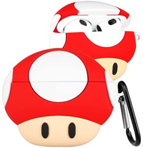 besoar for airpods 3rd gen case cartoon cute kawaii silicone cases for apple airpod air pods 3 design cover cool unique fashion fun funny soft coves for girls girly boys(mushroom heads)