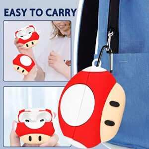 Besoar for AirPods 3rd Gen Case Cartoon Cute Kawaii Silicone Cases for Apple AirPod Air Pods 3 Design Cover Cool Unique Fashion Fun Funny Soft Coves for Girls Girly Boys(Mushroom Heads)