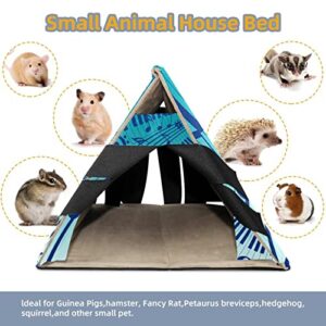 Y-DSIWX Guinea Pig Hideout House Bed, Music Piano Blue Rabbit Cave, Squirrel Chinchilla Hamster Hedgehog Nest Cage