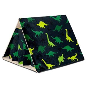 y-dsiwx guinea pig house bed, rabbit large hideout, small animals nest hamster cage habitats green dinosaurs pattern black